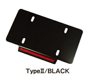 License Plate Holder TYPE2 with Reflector, Black