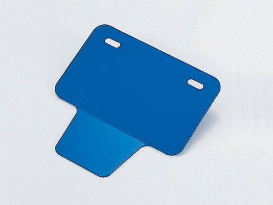Square Small License Plate Holder with Triangle Sticker, Blue