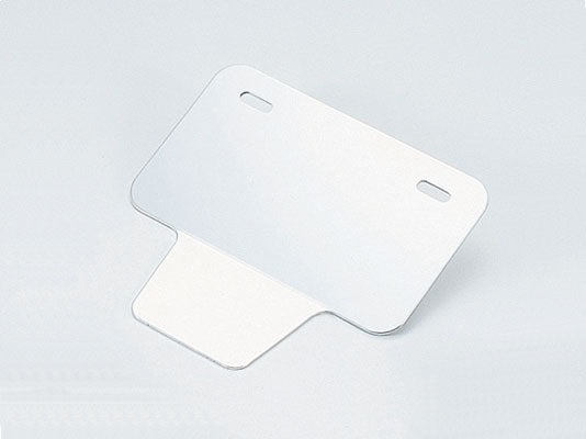 Square Small License Plate Holder with Reflector, Silver, for 50-125cc