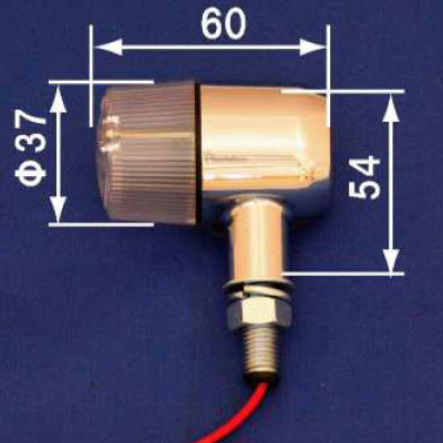 F/ Barrel Winker W Bulb Double Socket Plated/Orange 2 pcs.