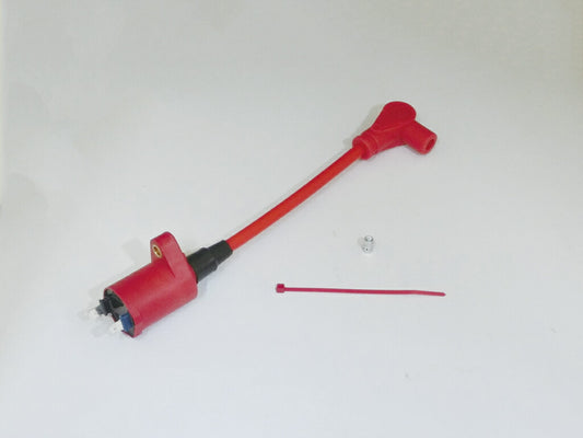 Racing IG Coil with Speed Pro Twin Silicone Plug Cord Red/Red NSF100