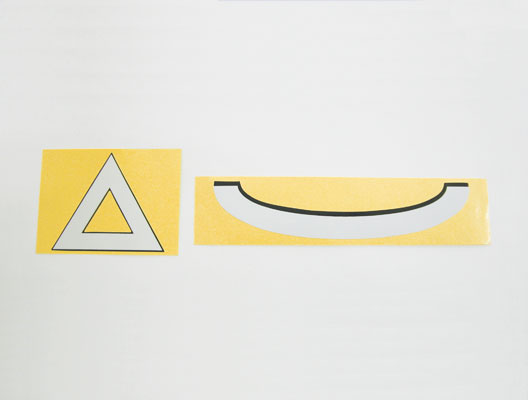 原付二種用 三角ステッカー 1枚入