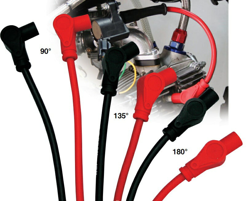 SpeedPro Twin Plug Cords T-2 135° Black