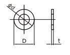 Flat Washer 1/4 4pcs/1set