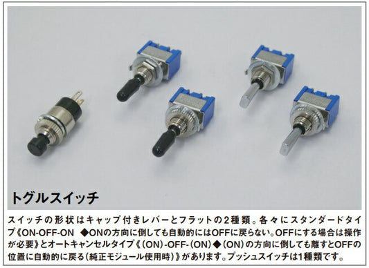 トグルスイッチフラットレバー STD 6角ナット付