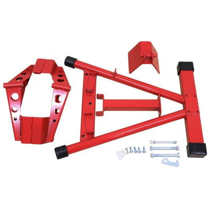 フロントホイールクランプスタンド レッド 全長640×幅540×高さ160mm 1台 フロントタイヤ用 運搬 保管 カスタムジャパン