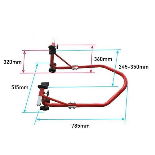 モーターサイクルリアスタンド レッド 780×510×352mm 1台 整備 メンテナンス カスタムジャパン