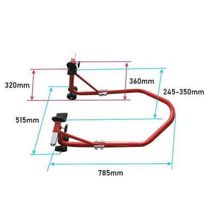 モーターサイクルリアスタンド レッド 780×510×352mm 1台 整備 メンテナンス カスタムジャパン