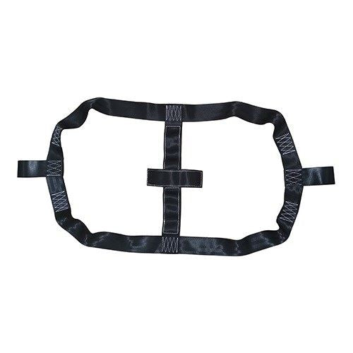 One tie-down strap for the rear tire
