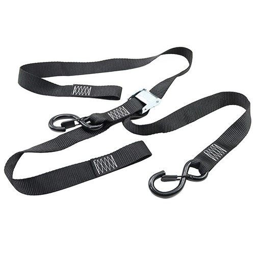 タイダウンベルト カラビナフックタイプ ブラック 1800mm 1本 汎用 ストラップ 固定用 カスタムジャパン