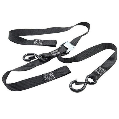 タイダウンベルト カラビナフックタイプ ブラック 1800mm 1本 汎用 ストラップ 固定用 カスタムジャパン