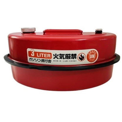 Gasoline Can, Red, W16.2 x H29.7 x D12.8 cm, 3L, 1 can, Maintenance, Custom Japan