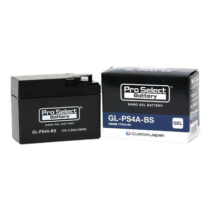 GL-PS4A-BS ナノ・ジェルバッテリー(YTR4A-BS互換) 液入充電済 ジェルタイプ 4A 1個