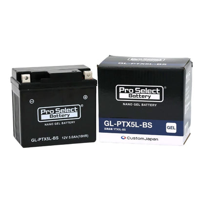GL-PTX5L-BS ナノ・ジェルバッテリー(YTX5L-BS互換) 液入充電済 ジェルタイプ X5L 1個