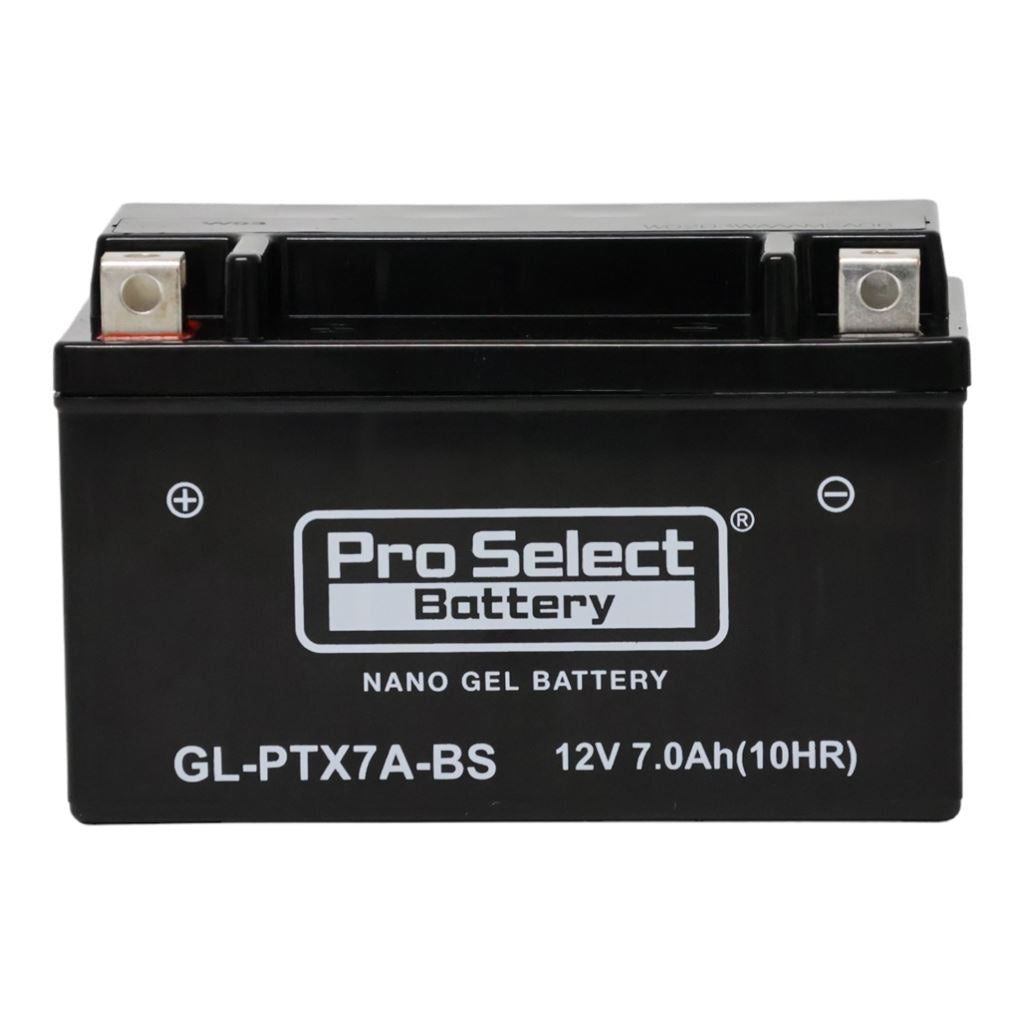 GL-PTX7A-BS Nano Gel Battery (YTX7A-BS Compatible) Pre-filled, Charged, Gel Type, X7A, 1 pc