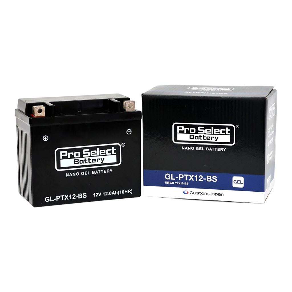 GL-PTX12-BS ナノ・ジェルバッテリー(YTX12-BS互換) 液入充電済 ジェルタイプ X12 1個