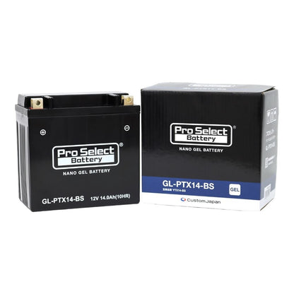 GL-PTX14-BS ナノ・ジェルバッテリー(YTX14-BS互換) 液入充電済 ジェルタイプ X14 1個