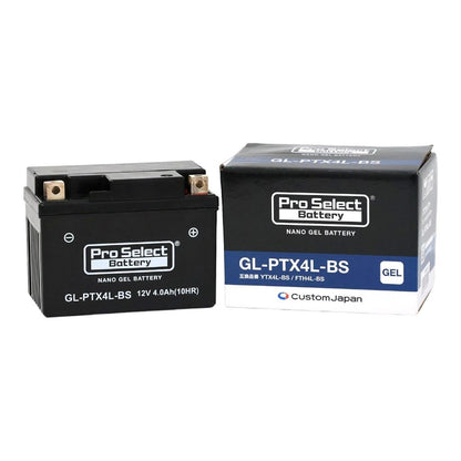 GL-PTX4L-BS ナノ・ジェルバッテリー(YTX4L-BS/FTH4L-BS互換) 液入充電済 ジェルタイプ X4L 1個