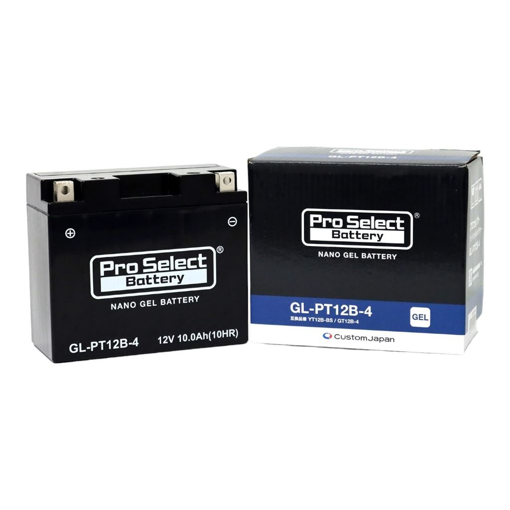 GL-PT12B-4 ナノ・ジェルバッテリー(YT12B-BS/GT12B-4互換) 液入充電済 ジェルタイプ 12B 1個