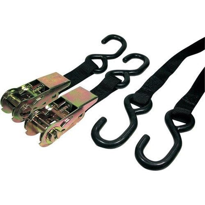 スーパータイダウンベルト(ラチェット機能付) 幅25×全長1600mm 1セット(2本入)