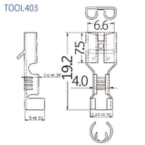 平型端子メス 19.2×6.6mm 100個入