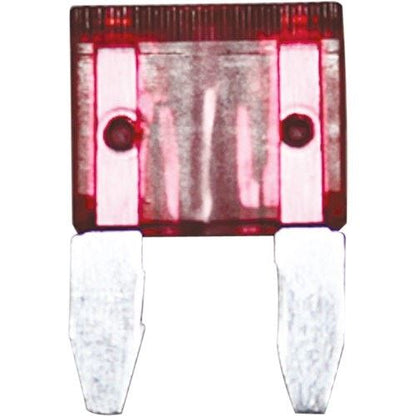 ミニ平型ヒューズ 10A レッド 縦16×横11×厚み4mm 5個入