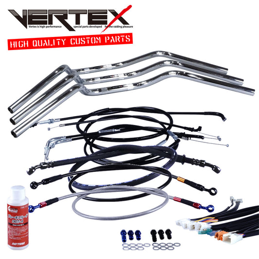 CB750F 79-82年 RC04 クルージング ハンドル セット ブラック ワイヤー