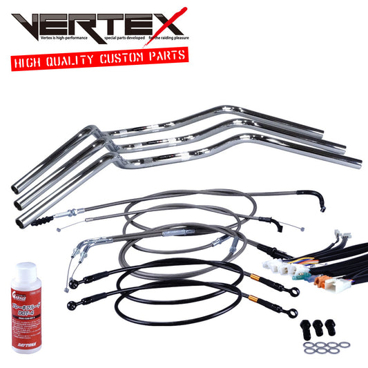 CBR400F 全年式 NC17 クルージング ハンドル セット ブラックメッシュ ダークメッシュ ワイヤー