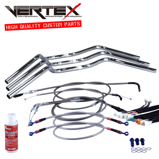 CB400SF Ver.S 96-98年 NC31 クルージング ハンドル セット ブラックメッシュ ダークメッシュ ワイヤー