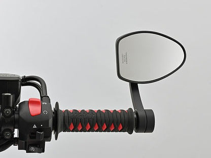 ハイサイダー バーエンドミラー フェッララ ブラストブラック 新保安基準適合サイズ 片側1本入り