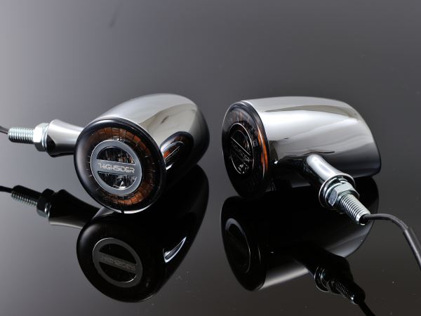 ハイサイダー ロケット・クラシック クローム LEDウインカー 1セット(2個) 汎用