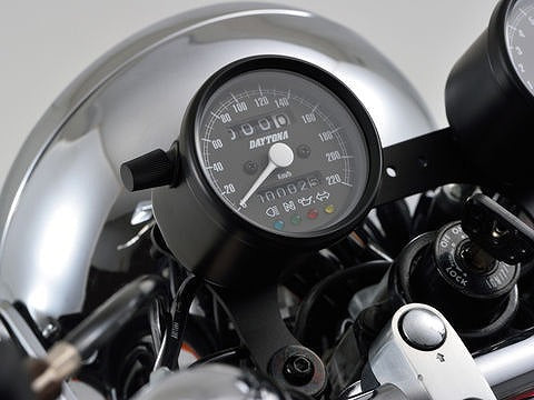 【アウトレット】機械式スピードメーター φ60 ブラックボディ/ブラックパネル 220km/h インジケーター付き