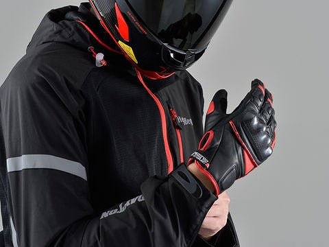 ヘンリービギンズ HBG-036 スポーツショートグローブ ブラック/レッド XLサイズ タッチパネル対応