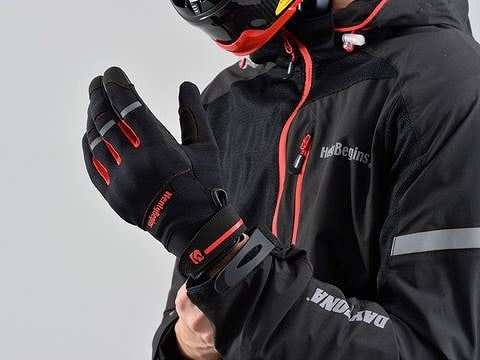 ヘンリービギンズ HBG-050 ストレッチフィットグローブ レッド Mサイズ タッチパネル対応