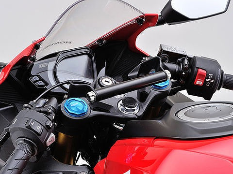 車種別マルチバーホルダー スチール製艶消し黒塗装仕上げ/アッシュシルバー 155mm/φ22.2 CBR250RR