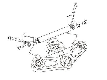 車種別マルチバーホルダー スチール製艶消し黒塗装仕上げ/アッシュシルバー 155mm/φ22.2 CBR400R