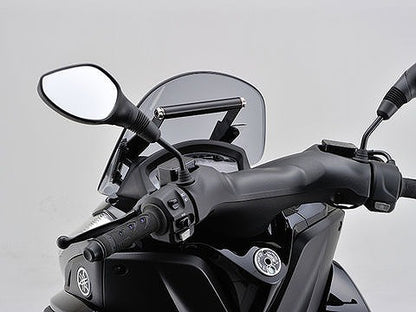 スクリーンマウントバーホルダー スチール製艶消し黒塗装仕上げ 155mm/φ22.2 トリシティ125 トリシティ155