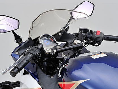 車種別マルチバーホルダー スチール製艶消し黒塗装仕上げ/アッシュシルバー 155mm/φ22.2 CBR250R