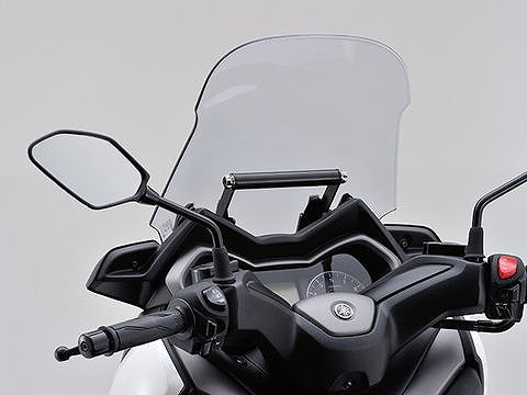 スクリーンマウントバーホルダー スチール製艶消し黒塗装仕上げ 155mm/φ22.2 XMAX