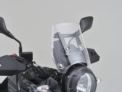 スクリーンオフセットブラケット スチール製黒塗装仕上げ φ22.2×155mm V-STROM25