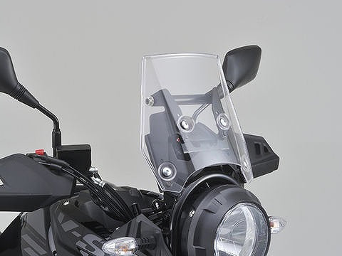 スクリーンオフセットブラケット スチール製黒塗装仕上げ φ22.2×155mm V-STROM25