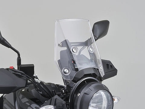 スクリーンオフセットブラケット スチール製黒塗装仕上げ φ22.2×155mm V-STROM25