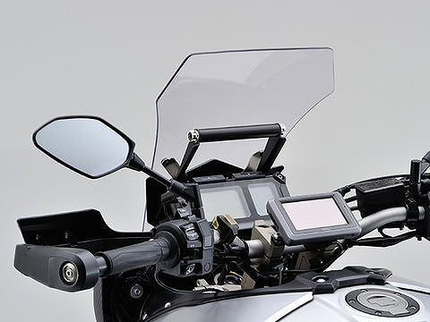スクリーンマウントバーホルダー スチール製艶消し黒塗装仕上げ 155mm/φ22.2 MT-09 TRACER