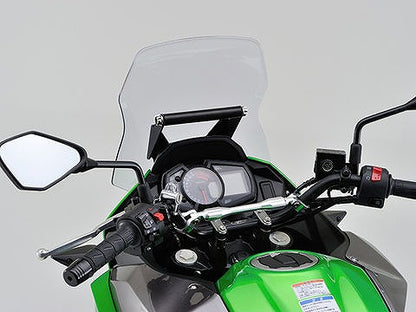 スクリーンマウントバーホルダー スチール製艶消し黒塗装仕上げ 155mm/φ22.2 VERSYS-X250