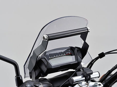 スクリーンマウントバーホルダー スチール製艶消し黒塗装仕上げ 155mm/φ22.2 NC700 NC750X