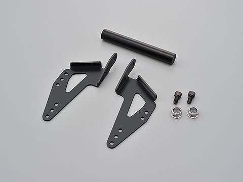 Screen Mount Bar Holder, Steel, Matte Black Finish, 155mm/φ22.2, V-STROM650