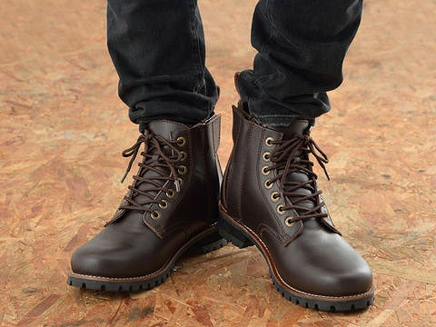 ヘンリービギンズ HBS-003 ダークブラウン 24.5cm ショートブーツ