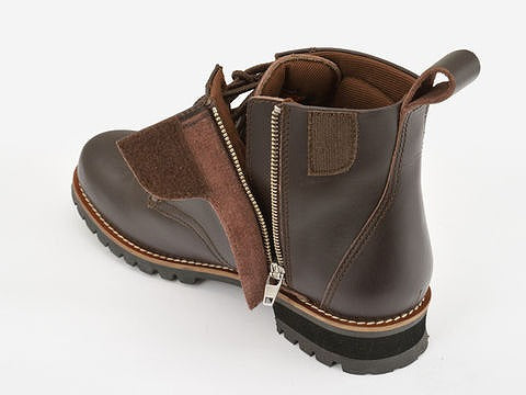 ヘンリービギンズ HBS-003 ダークブラウン 24.5cm ショートブーツ