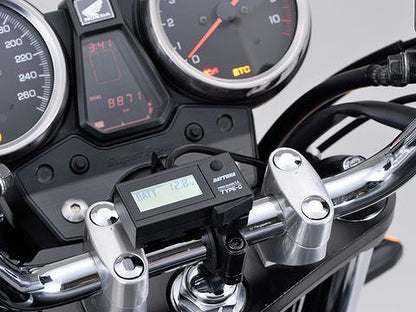 デジタル電圧計＆USB電源 タイプC(e+CHARGER) 汎用