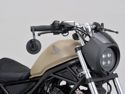 HIGHSIDER Bar End Mirror Conero Long, Matte Black, Universal Left/Right, 1 Piece